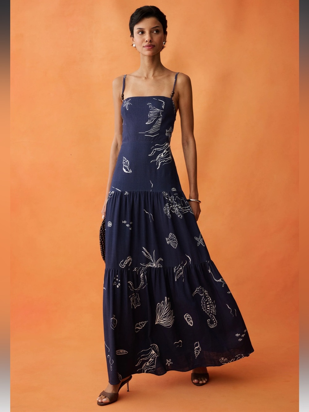 NWT ANAYA Zali Coastal Maritime Few Moda Maxi Dress 12 ,8 , 6 - Picture 2 of 12